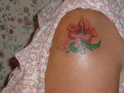 Small Hibiscus Flower Tattoo