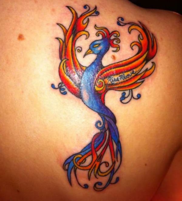 Small Phoenix Shoulder Tattoo Design