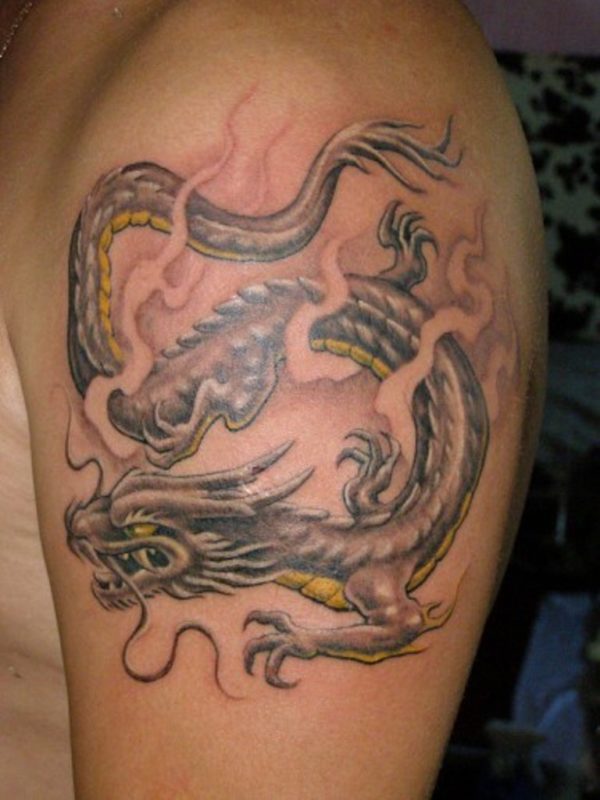 Small Shoulder Dragon Tattoo Design