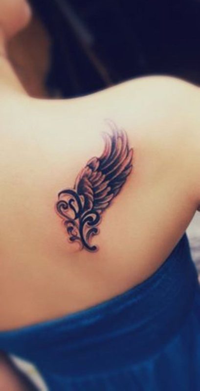 Small Wings Shoulder Tattoo-st1079