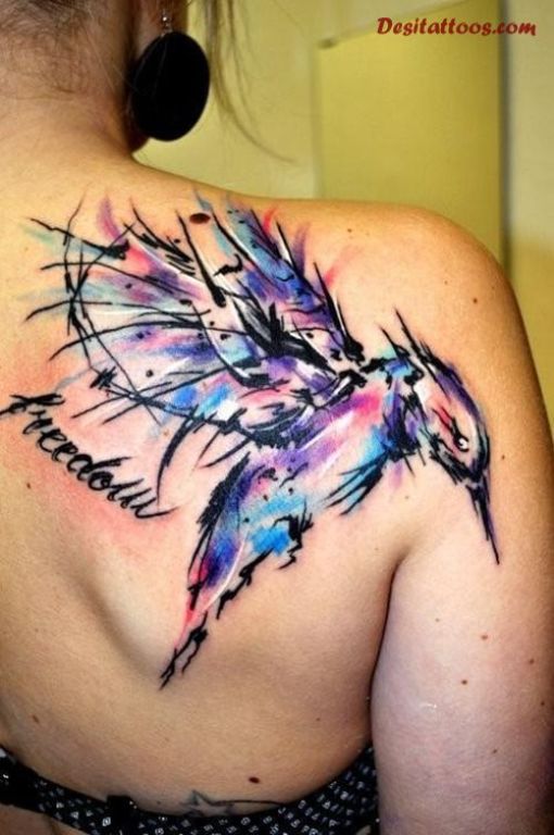Sparrow Tattoo On Shoulder