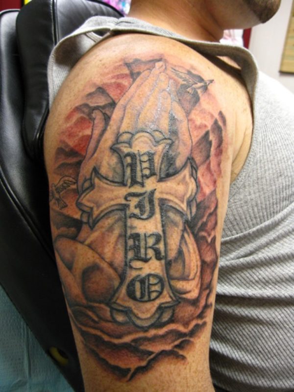 Spiritual Cross Designer Tattoo