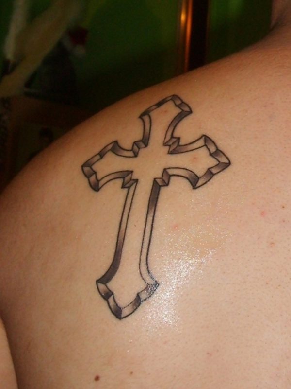 Spiritual Cross Tattoo Design
