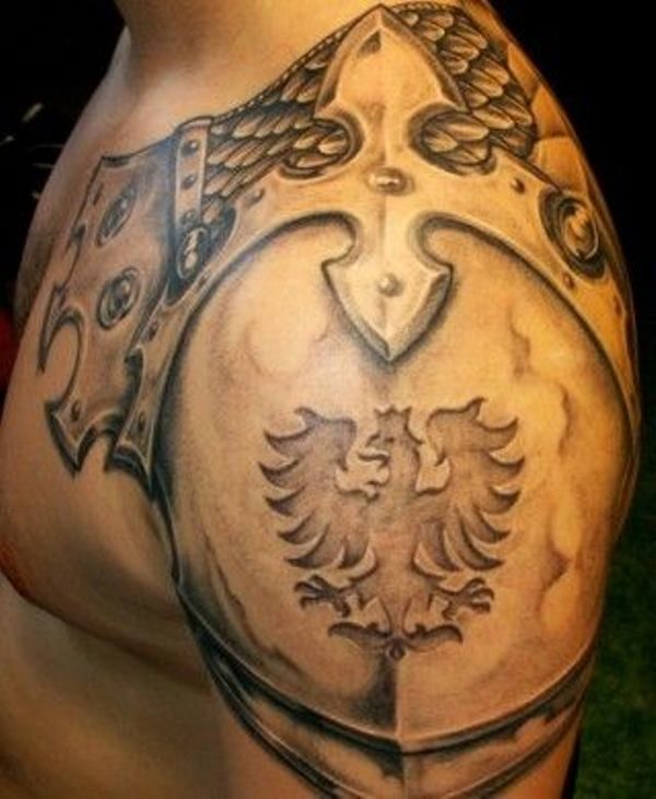 Stunning Armour Shoulder Tattoo