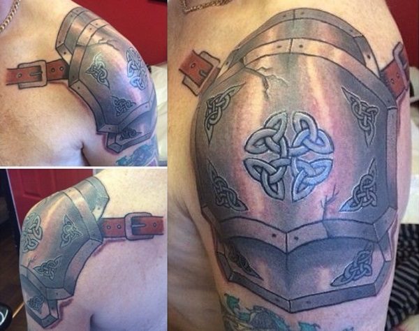 Stunning Armour Tattoo Design