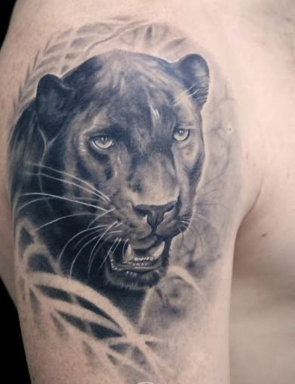 Stunning Black Tiger Tattoo