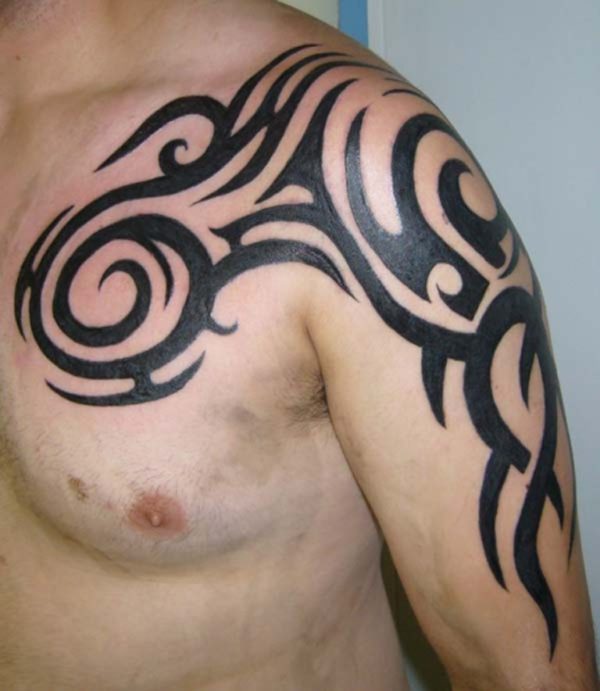 Shoulder Tribal  Tattoos For Men