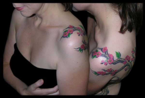 Stunning Cherry Blossom Flowers Tattoo