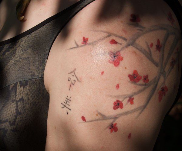 Stunning Cherry Blossom Tattoo Design