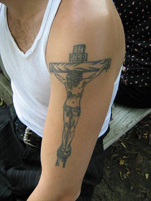 Stunning Crucifix Tattoo