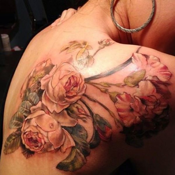 Stunning Designer Flowers Tattoo Design