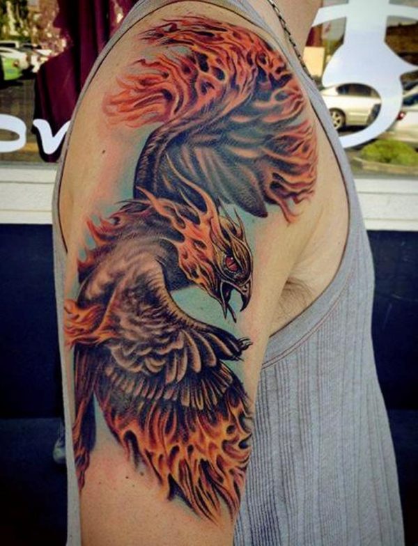 Stunning Eagle Shoulder Tattoo Design