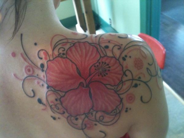 Stunning Hibiscus Flower Tattoo