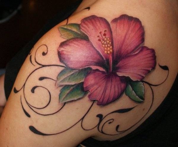 Stunning Lily Shoulder Blade Tattoo