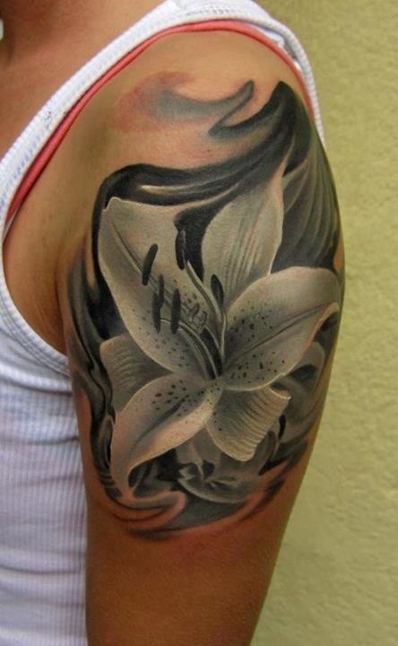 Stunning Lily Tattoo Design