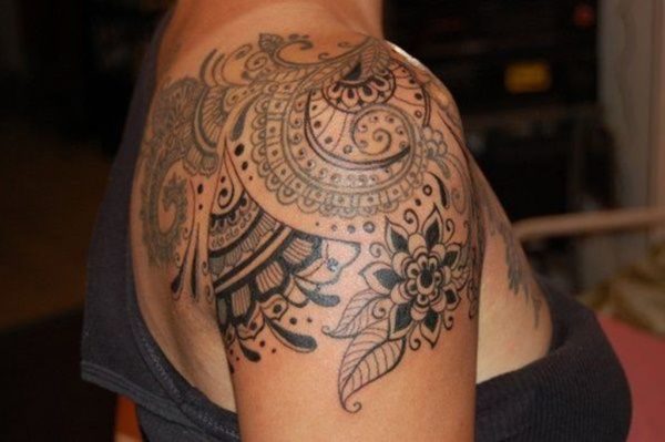 Stunning Mandala Shoulder Tattoo Design
