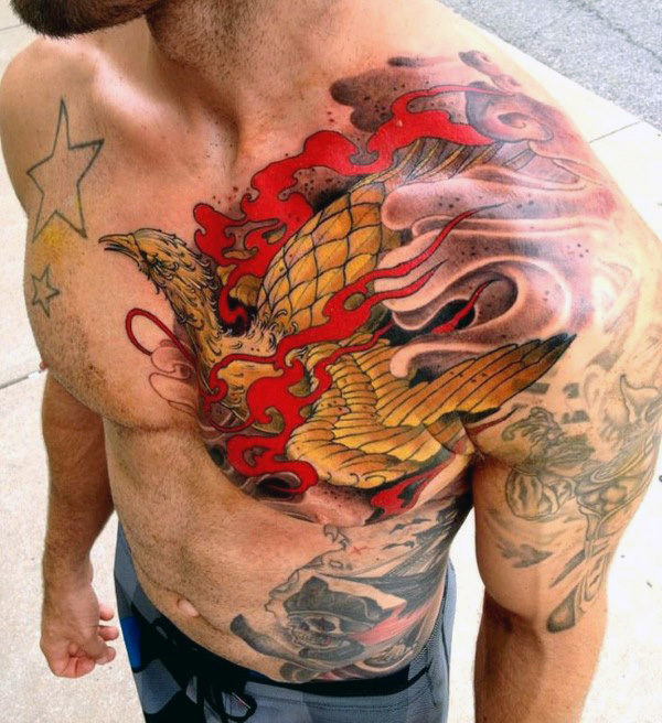 Stunning Phoenix Shoulder Tattoo
