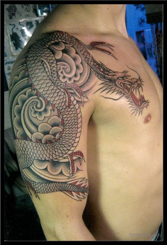 Shoulder Dragon Tattoos