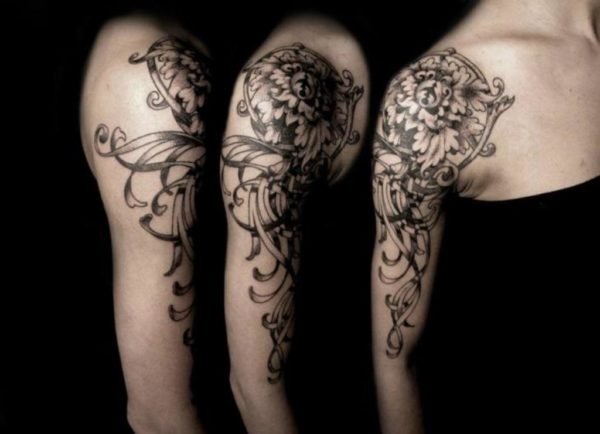 Stunning Sleeve Shoulder Tattoo Design
