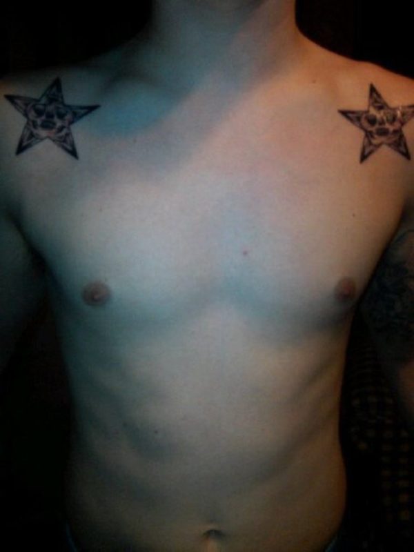 Stunning Star Shoulder Tattoo Design