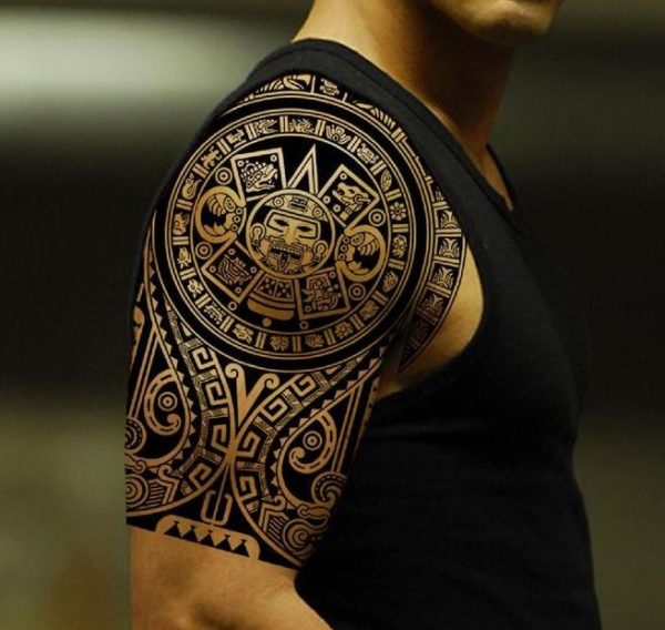 Stunning Traditional Sun Tattoo