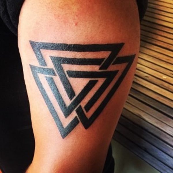 Stunning Triangle Geometric Tattoo