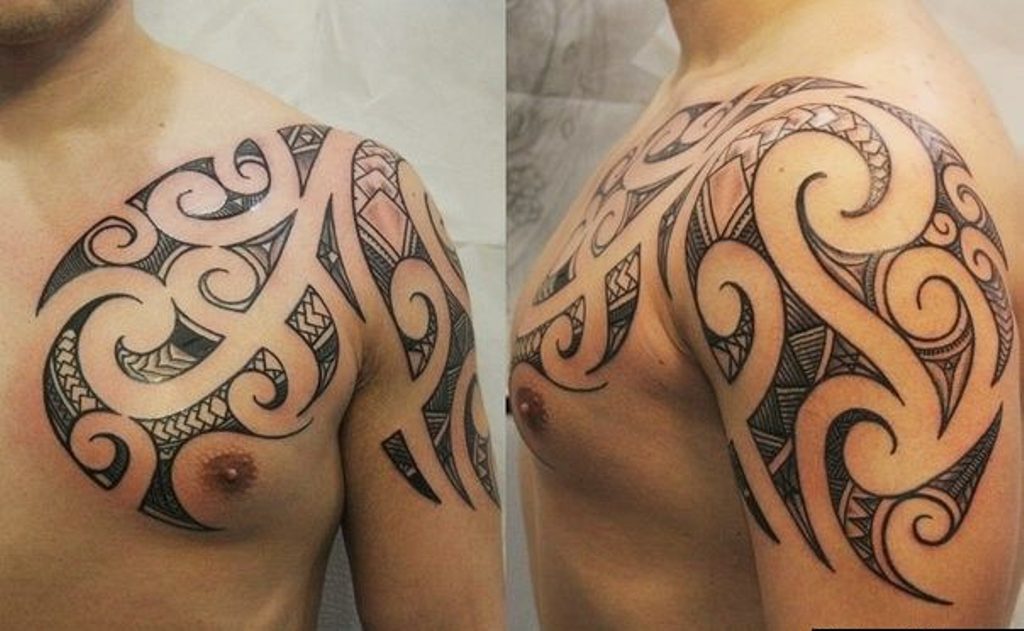 57 Fantastic Maori Shoulder Tattoos.