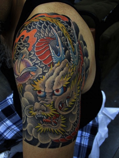 Stylish Dragon Japanese Tattoo