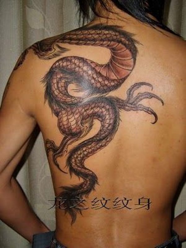 Stylish Dragon Shoulder Tattoo