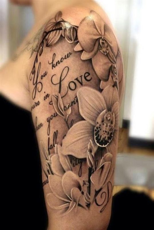 Stylish Flowers Tattoo Design