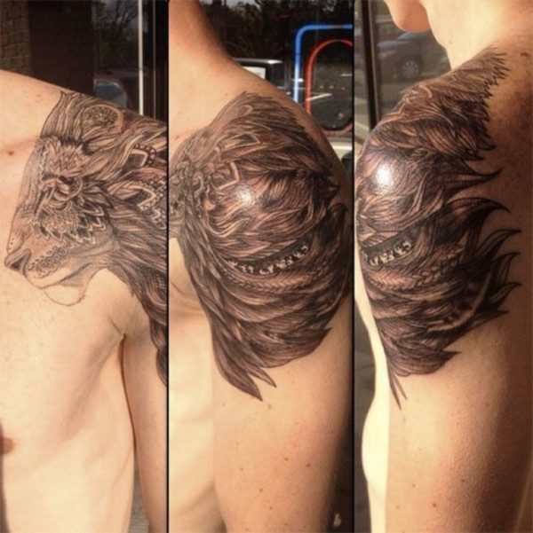 Stylish Lion Tattoo Design