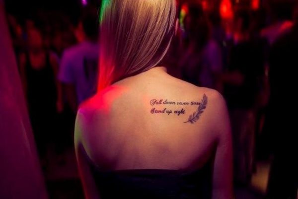 Stylish Shoulder Tattoo Quote