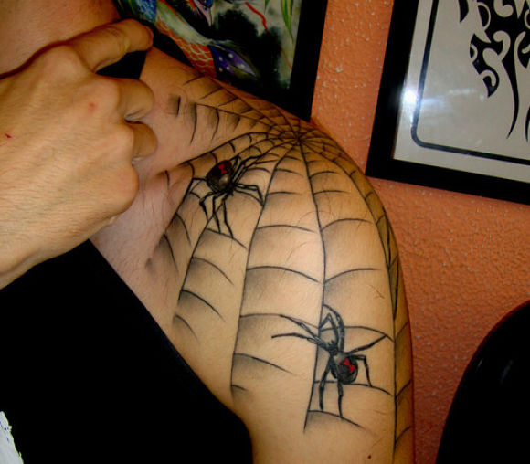 Stylish Spider Tattoo
