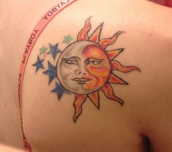 Sun And Star Tattoo