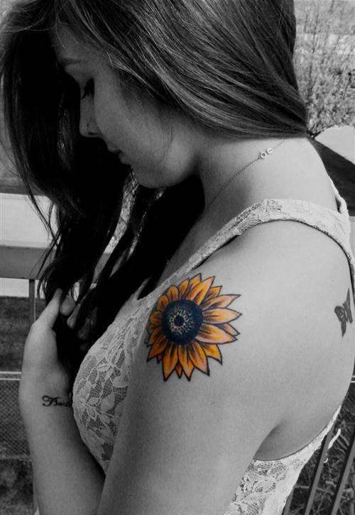 Sunflower Tattoo Design