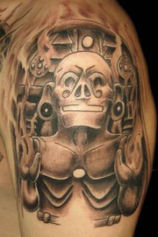 Superior Aztec Shoulder Tattoo