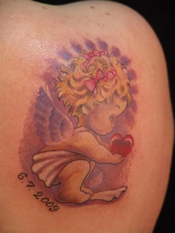 Sweet Angel Kid Tattoo