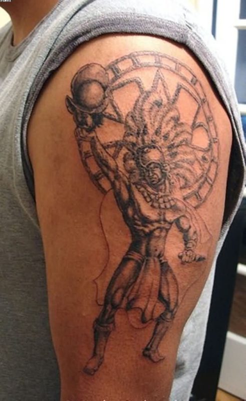 Sweet Aztec Shoulder Tattoo