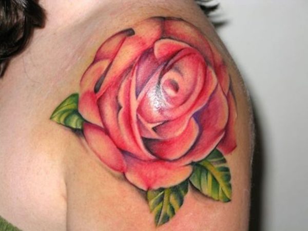 Sweet Big Rose Tattoo