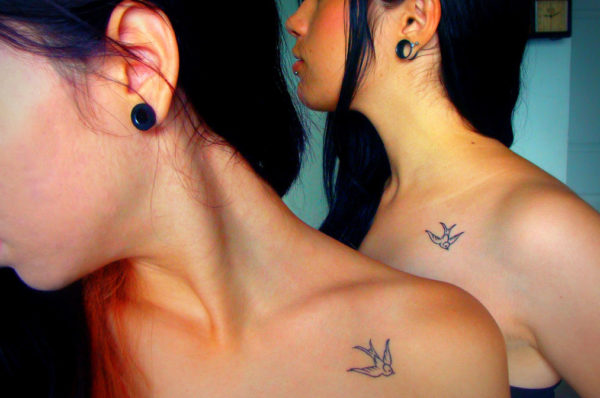 Sweet Bird Tattoo Design On Left Shoulder