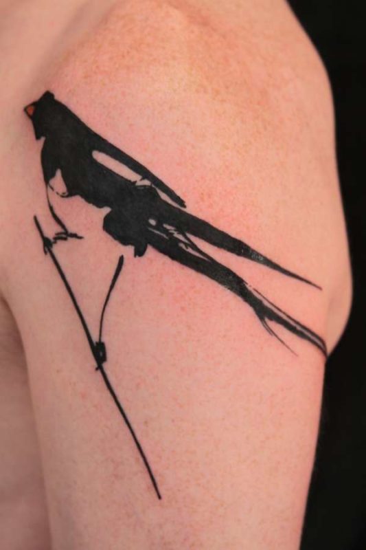 Sweet Bird Tattoo On Left Shoulder