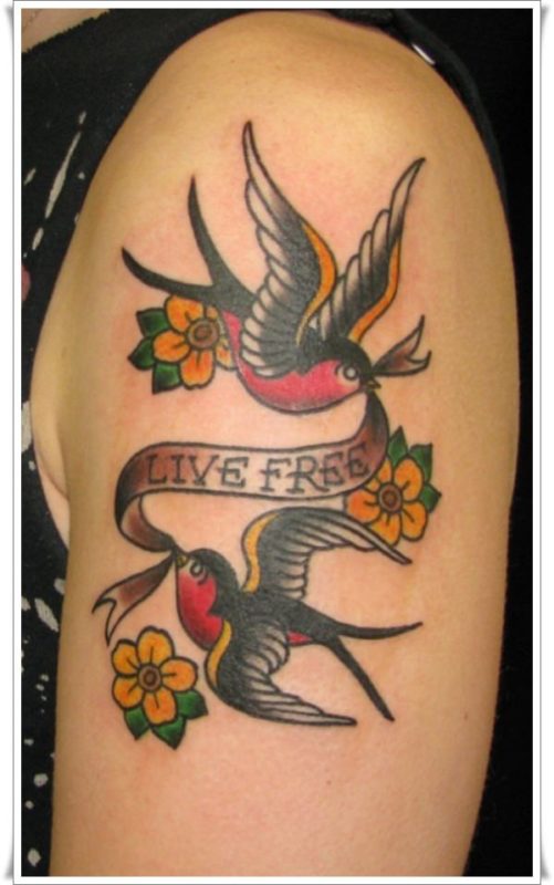Sweet Birds Sailor Tattoo