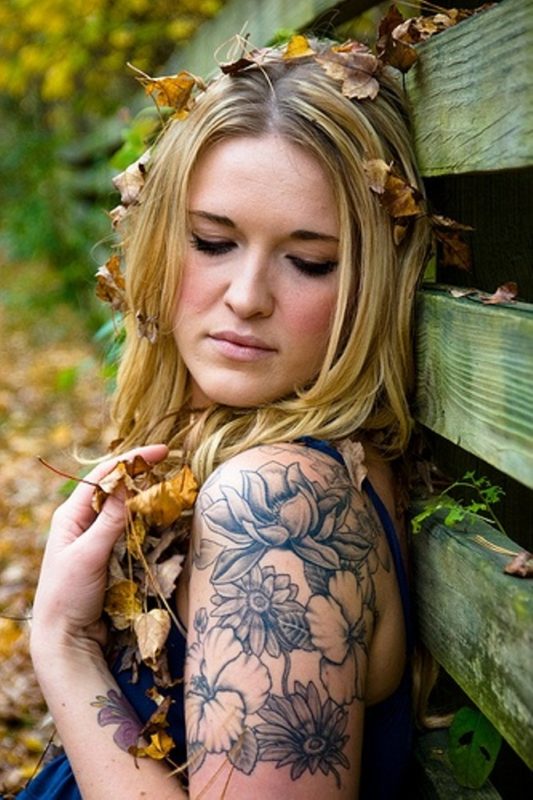 Sweet Black Flower Tattoo