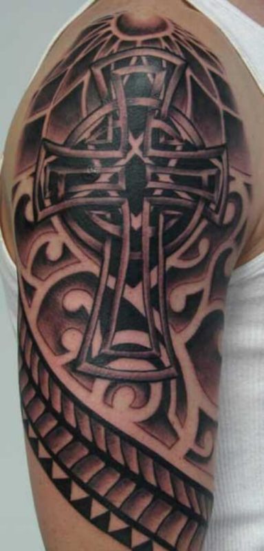 Sweet Celtic Cross Tattoo Design