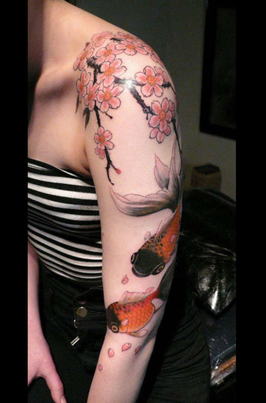 Sweet Cherry Blossom Tattoo Design
