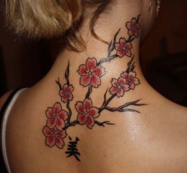 Sweet Cherry Blossom Tree Tattoo
