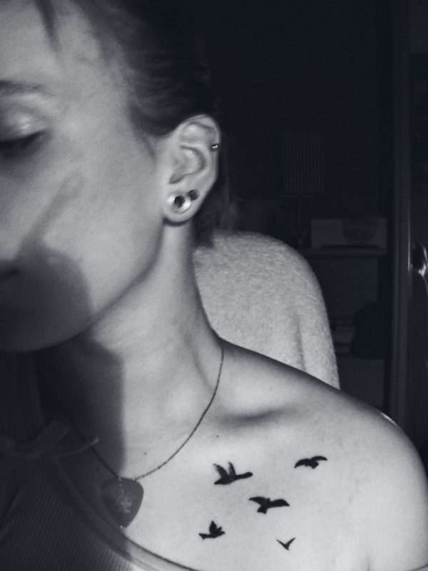 Sweet Flying Birds Tattoo