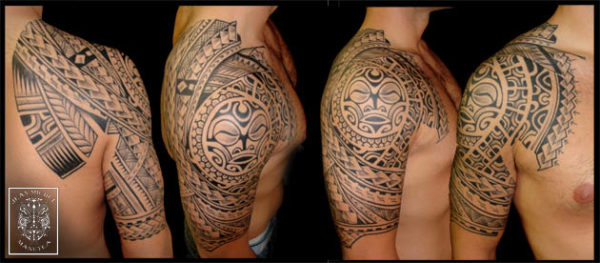 Sweet Half Sleeves Hawaiian Tattoo