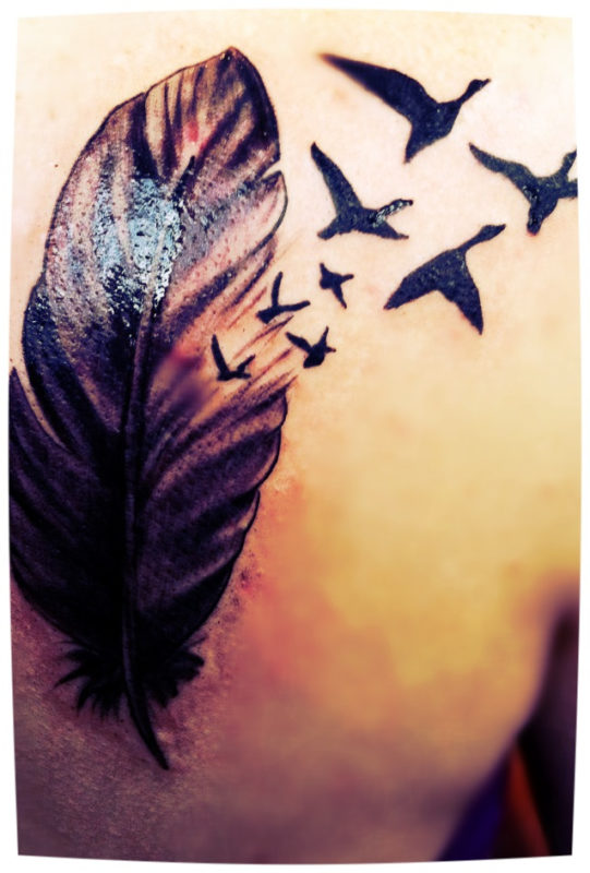 Sweet Leaf  Tattoo On Shoulder Back