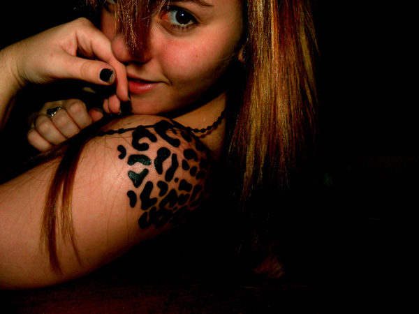 Sweet Leopard Tribal Tattoo